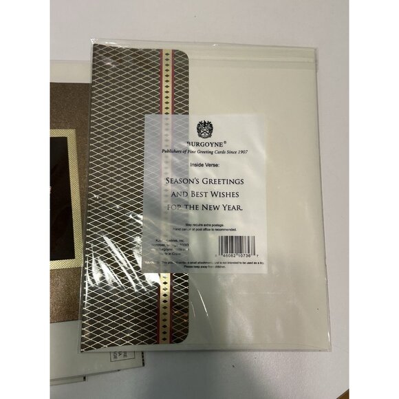 Qty 13 - Burgoyne Embellished Christmas Greeting Cards - Wreath Metallic Bow - Picture 3 of 5